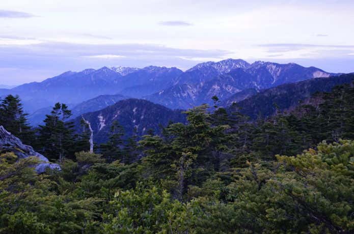 摺古木山展望台からの中央アルプス