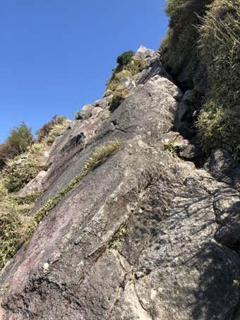 雲仙岳の岩場