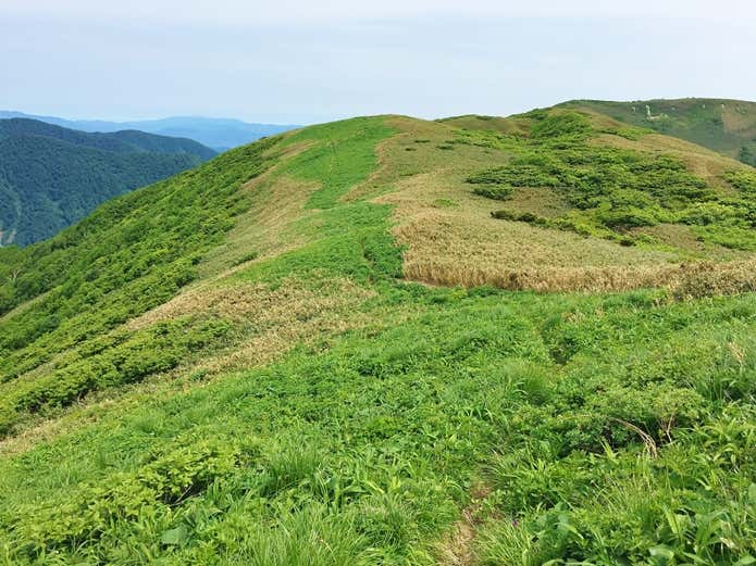 和賀岳の山頂を目指す