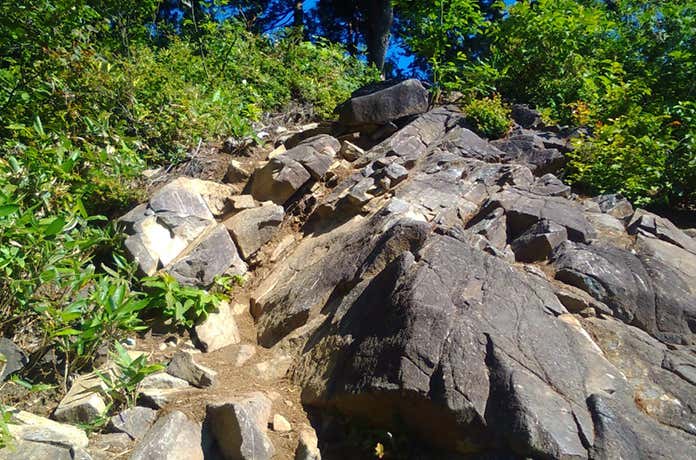 ヤマレコ maken326 急登と岩の登山道