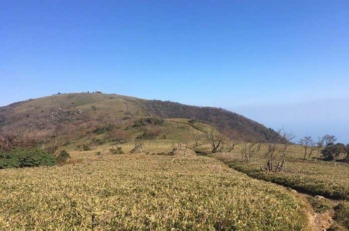 蓬莱山に向かう稜線