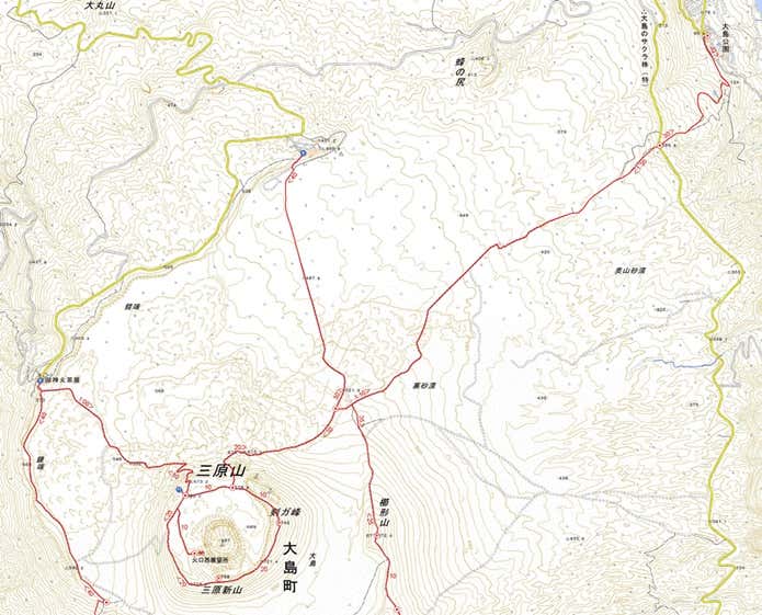 三原山　地図