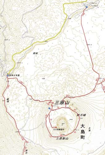 三原山　地図
