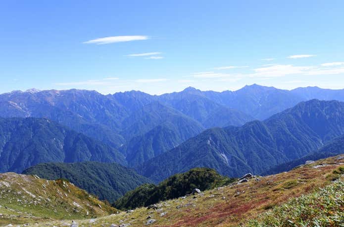 後立山連峰を眺める