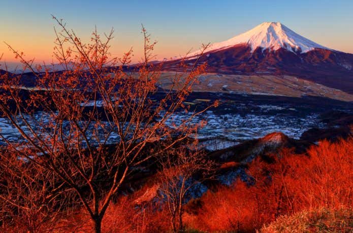 赤く染まる景色