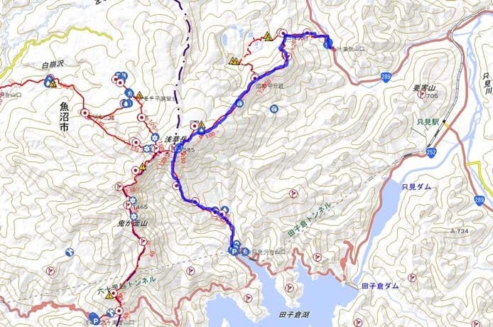 縦走コースマップ
