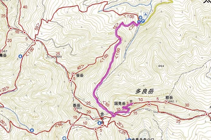 多良岳　中山キャンプ場から最短コース