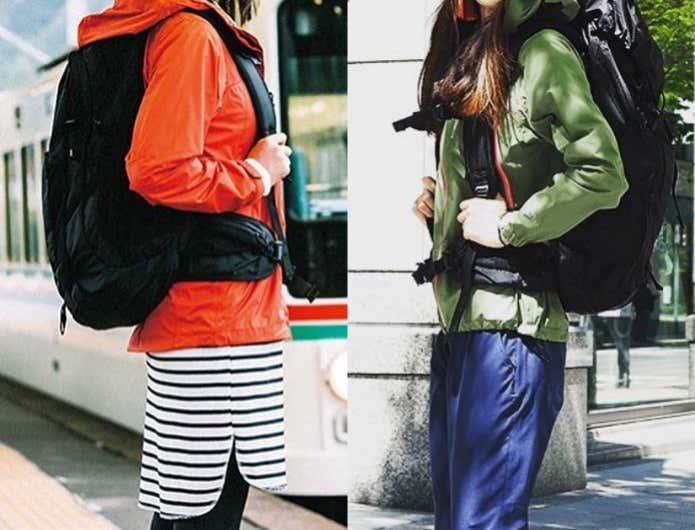 マウンテンパーカー　コーデ