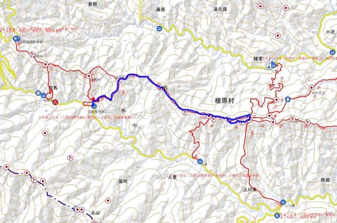 浅間尾根登山口コースマップ