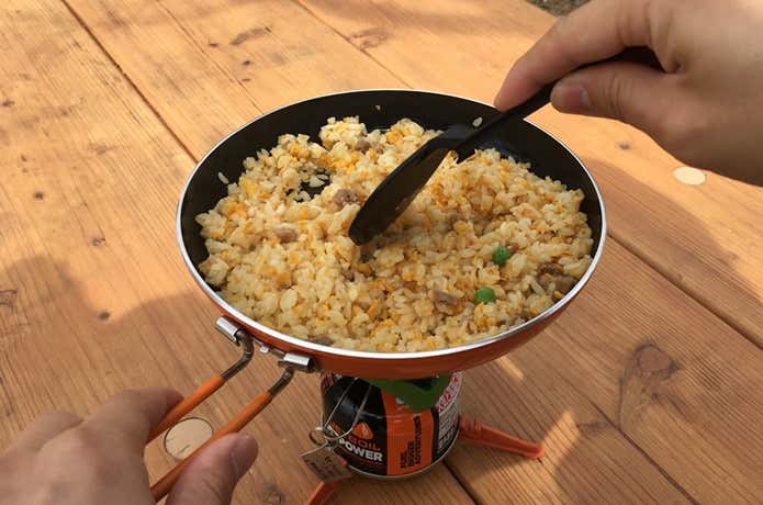 サミットスキレットでチャーハン作り