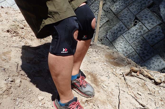 登山膝サポーター