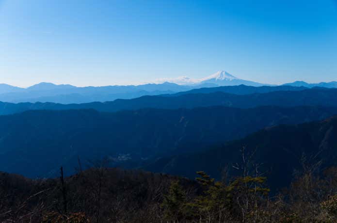 大岳山から眺める富士山