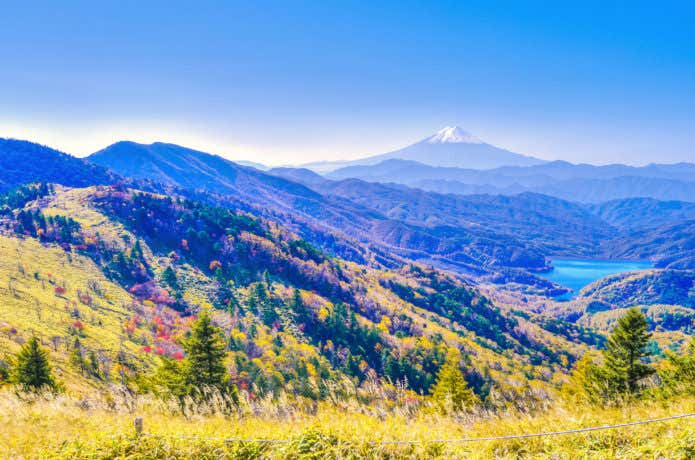 大菩薩嶺　富士山　紅葉
