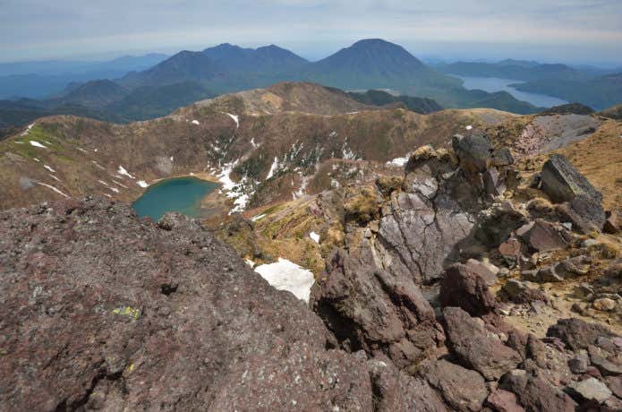 日光白根山　男体山　中禅寺湖　五色沼