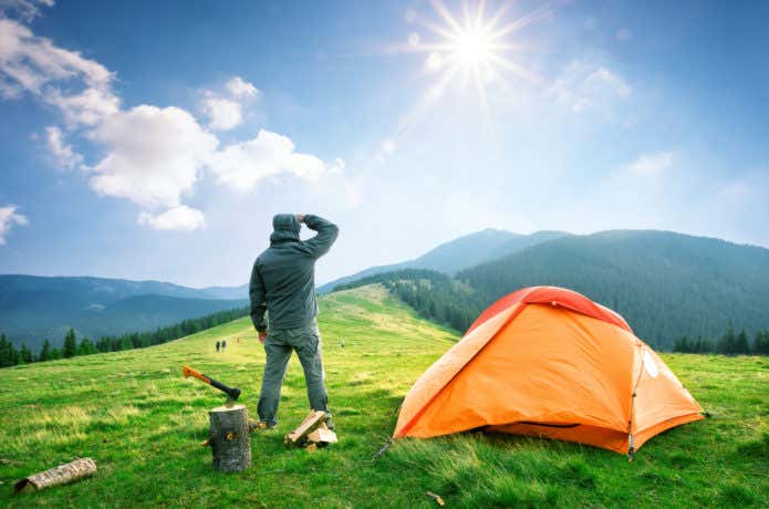 登山キャンプ