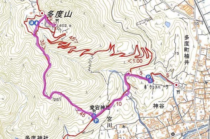 多度山コースマップ