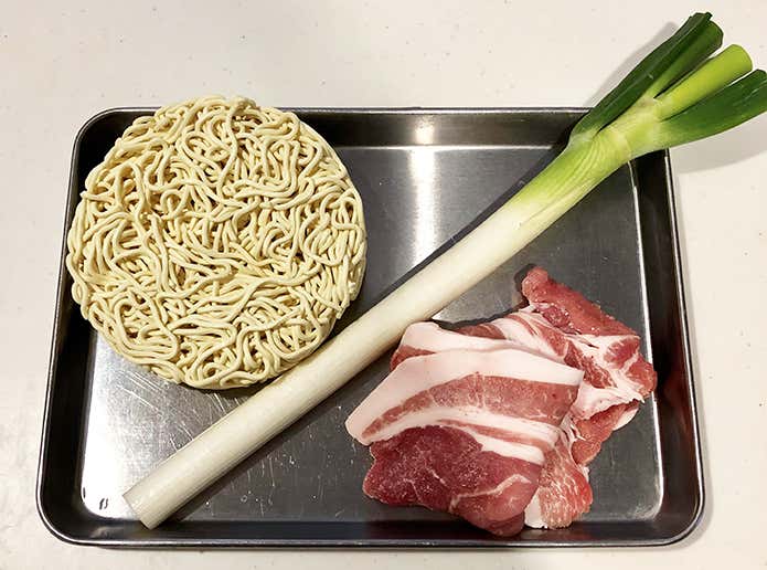 珍達そばの材料