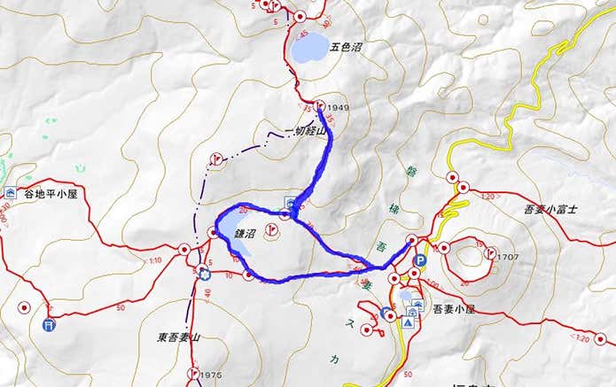 一切経山　コース