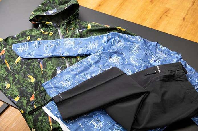 柄物登山ウエアギア　コロンビア