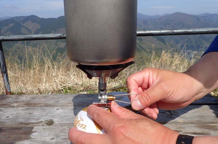 山ごはん調理開始
