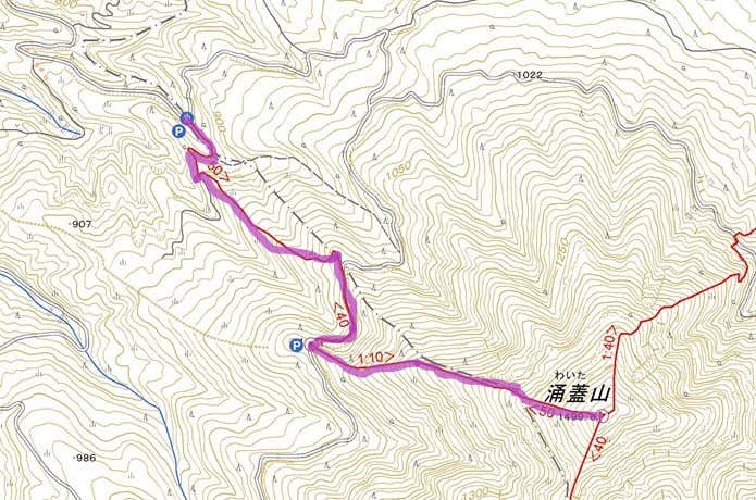 湧蓋山　はげの湯コース
