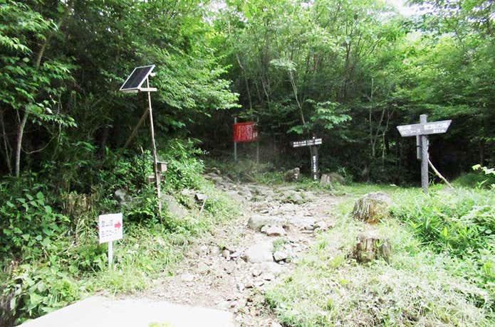 ヤマレコ/kurosaki　Bコース・Cコースの登山口