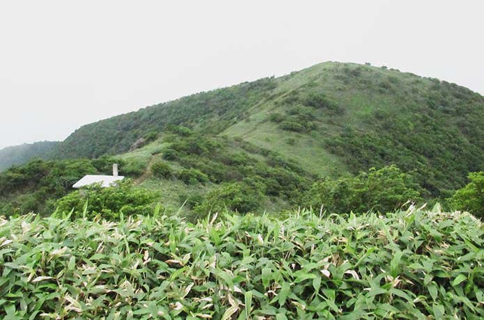 ヤマレコ/kurosaki　稜線上に伸びた登山道　避難小屋