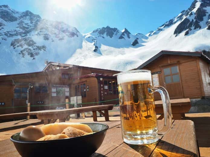 涸沢ヒュッテのおでん×ビール