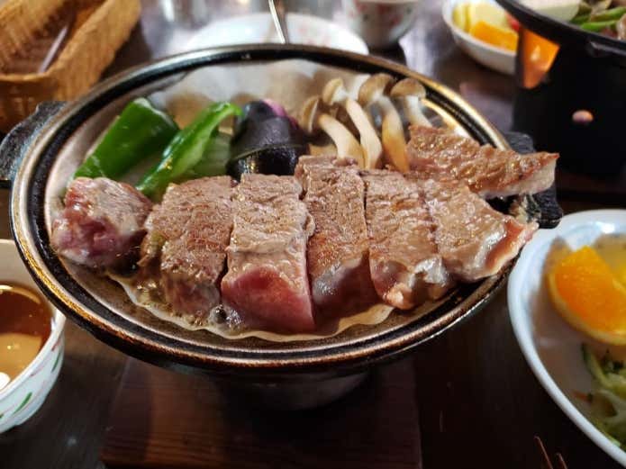 赤岳鉱泉のステーキ
