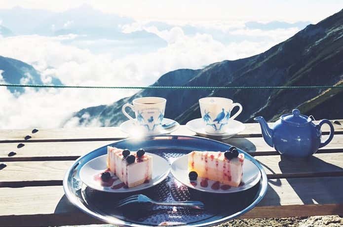 唐松岳頂上山荘　コーヒーセット