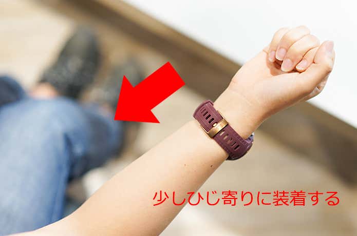 スント5の正しい装着位置　イメージ