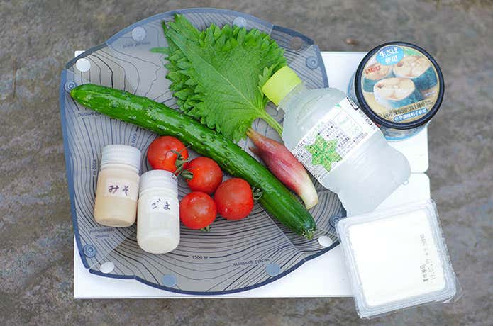 サバ缶で作る冷や汁材料