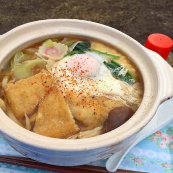 鍋割山荘の鍋焼きうどん