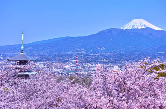 沼津アルプス　香貫山山頂付近の展望台からの眺望