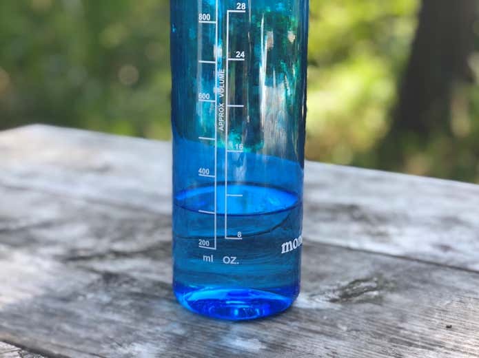 不思議なめし袋　水の量