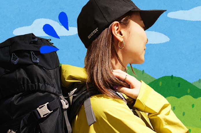 登山中のロングヘアの悩み