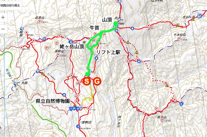 志津口コースの地図
