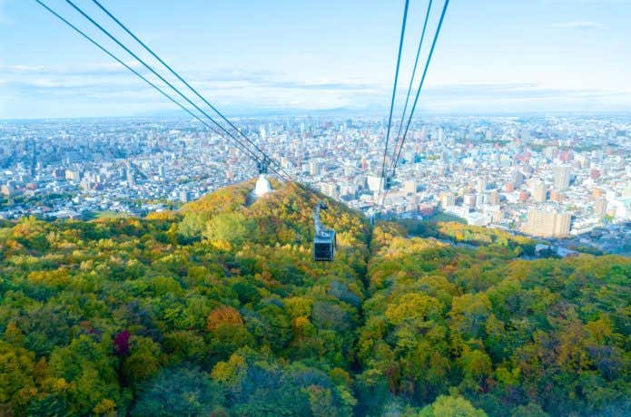 藻岩山と札幌の街
