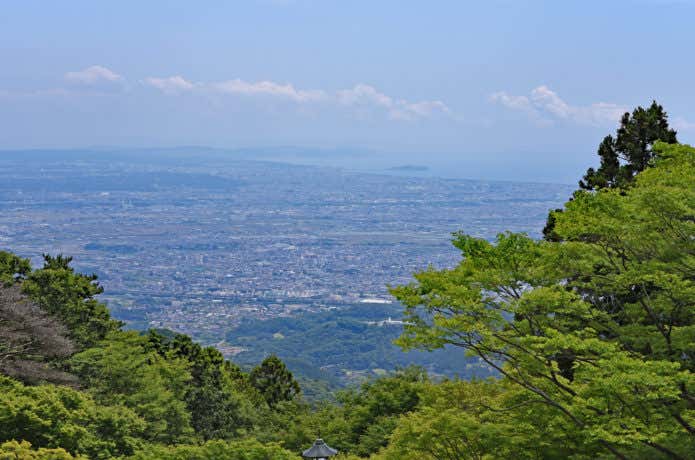 大山阿夫利神社下社からの眺望