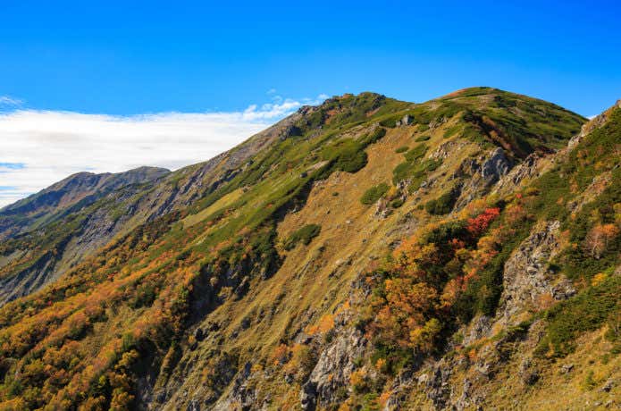 荒川岳を眺める