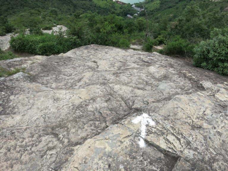 下山方向の矢印