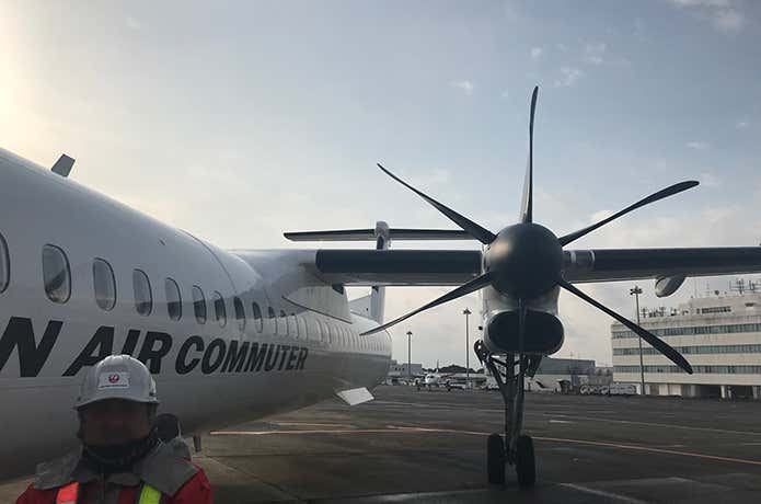 屋久島空港の飛行機