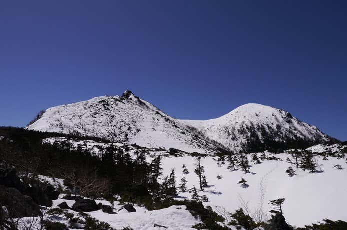 積雪期の天狗岳