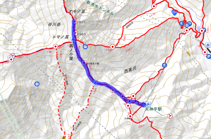 谷川岳　マップ