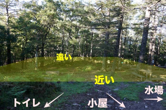 設営場所選び