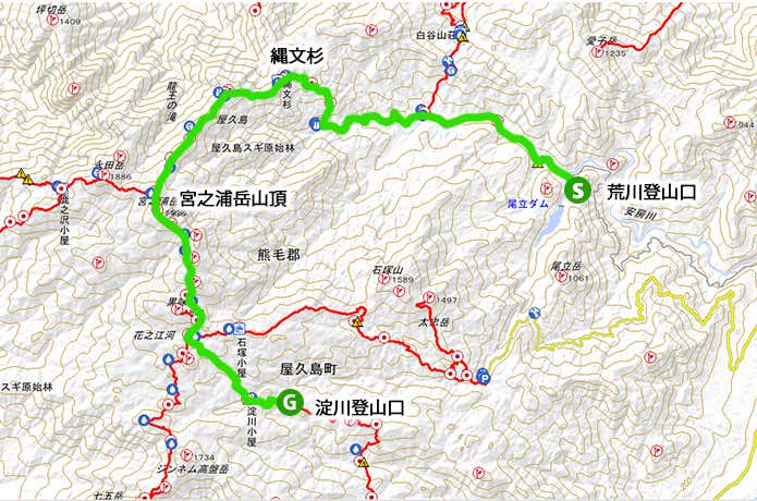 荒川登山口~淀川登山口