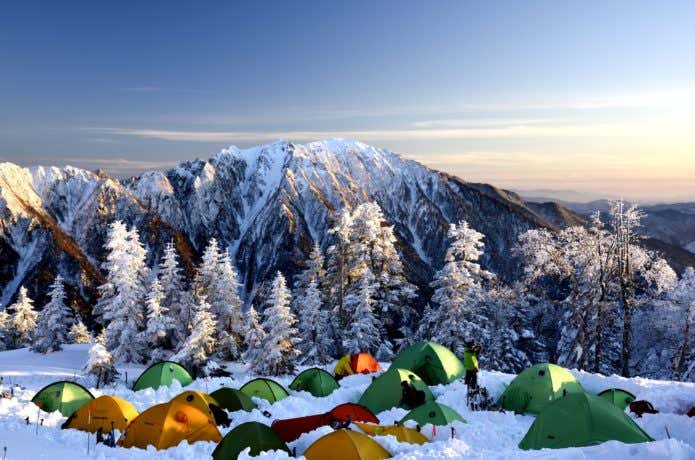 冬の西穂山荘