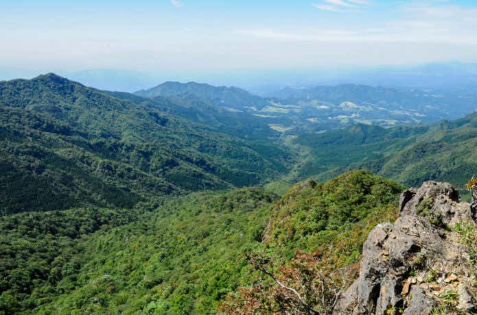 祖母山山頂からの景色