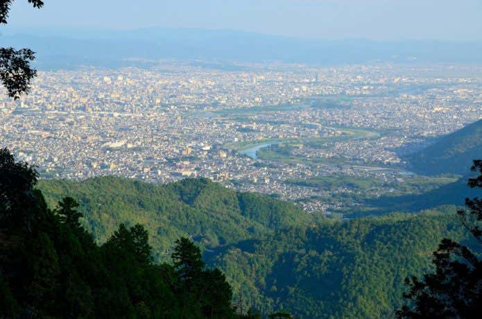 愛宕山から市街地の眺め