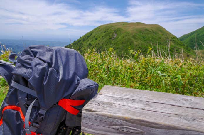 ザックと山景色